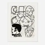 Donald Baechler, Crowd, 1997, etching and aquatint