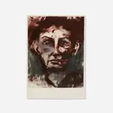 Jim Dine, Head of Nancy, 1979, lithograph with hand-painting