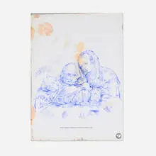 David Godbold, Woof, 2006, ink on tracing paper over found paper