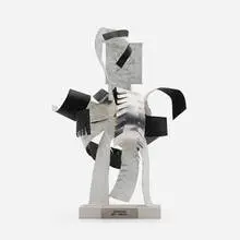 George Chemeche, Prophet Zedekaih, 1982, paint on aluminum, wood