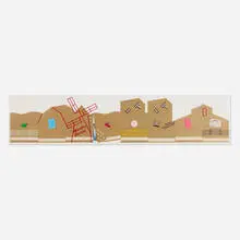 Alexis Smith, How ya gonna keep 'um down on the farm?, 1980, gouache on board with collaged painted wood, paper, typewriter ink on paper, gelatin silver print, and found objects
