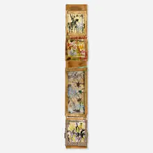 Purvis Young, Untitled, oil on found object collage