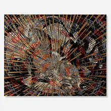 Andrew Schoultz, The Palm of Our Hand, 2008, acrylic, ink and collage on panel