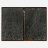 Sophie Calle, Graves (Father and Mother) (diptych), 1990, gelatin silver print mounted to aluminum in artist's frame