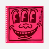 Keith Haring, Signed Tony Shafrazi exhibition catalog front cover, 1982, lithograph in colors