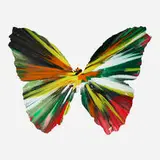 Butterfly Spin Painting by Damien Hirst, 2009, acrylic on paper, sold Sep 2025