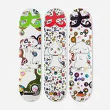 Takashi Murakami X Supreme, BunBu-Kun, Ponchi-Kun and Shimon-Kun skate decks (set of three), 2007, transfer-printed plywood
