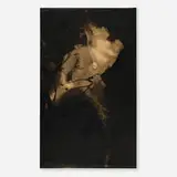 Matsumi Kanemitsu, Winter Night, 1960, Sumi ink on Masonite