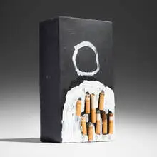 Untitled by Henry Taylor, found objects, painted cardboard, sold Sep 2025