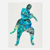 M. Florine Démosthène, It Was You, 2023, ink on Mylar, glitter and graphite on paper