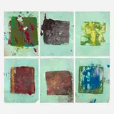 Sam Gilliam, Six works, mixed media on paper