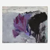 Adja Yunkers, Sketch for Walking Along the Cliffs, 1961-62, gouache on canvas board