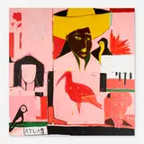 Farshad Farzankia, Atlas #2, 2017, acrylic and oil stick on canvas