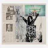 Untitled (Up Against the Wall Mother Fucker) by Rirkrit Tiravanija and Tomas Vu, 2015, lithograph and screenprint on newspaper, sold Sep 2025