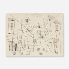 Untitled by Carroll Dunham, 1998, graphite on paper, sold Sep 2025