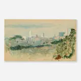 John Button, Russian Hill, 1970, watercolor on paper