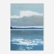 John Button, Lake Wesserunsett, 1977, watercolor on paper