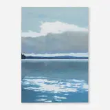 John Button, Lake Wesserunsett, 1977, watercolor on paper