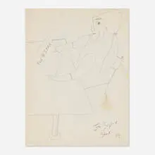 Saul Steinberg, Untitled (East Hampton Star), 1984, graphite on paper