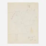 Saul Steinberg, Untitled (East Hampton Star), 1984, graphite on paper