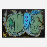 Lance de los Reyes, Create Purpose, 1998, spray paint and acrylic on canvas