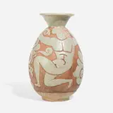 attribution René Buthaud, Vase with male nudes and foliage