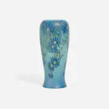 Louise Abel for Rookwood Pottery, Decorated Mat/Double Vellum vase with trailing flowers