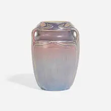 Walrath Pottery, Vase with Art Nouveau-style flowers