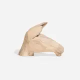 Mule head pen holder by George E. Ohr, c. 1895, bisque earthenware, sold Nov 2023