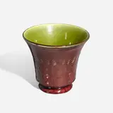 Rare Oxblood and Aventurine Glaze vase by Elizabeth Barrett for Rookwood Pottery, sold Nov 2023