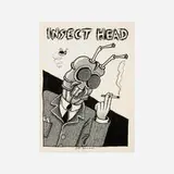 J.R. Williams, Insect Head, 1984, ink, graphite and Wite-Out on paper