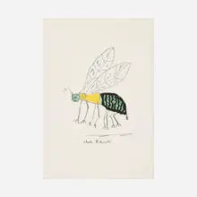 Charles Bukowski, Untitled (from Bone Palace Ballet: New Poems), c. 1990, screenprint in colors on paper