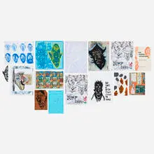 Rich Jacobs, Art and zines, 2005-2015, bound printed paper, acrylic on board, ink on paper, mixed media