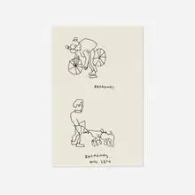 Untitled (Broadway) by Jason Polan, ink on paper, sold May 2024
