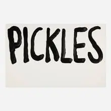 Jason Polan, Untitled (Pickles), 2017, Krink paint on paper