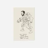Jason Polan, Man Playing Frisbee in Madison Square Park 6.19.2012