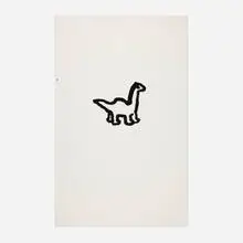 Untitled (Dinosaur) by Jason Polan, 2017, Krink paint on paper, sold May 2024