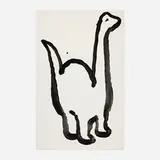Jason Polan, Untitled (Dinosaur), 2017, Krink paint on paper