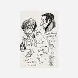 Jason Polan, Untitled (Man at Taco Bell)