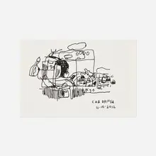 Jason Polan, Cab Driver 11.10.2012, 2012, ink on paper