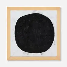 Jason Polan, Untitled (Dot), graphite on paper in artist's frame