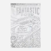 Jason Polan, Untitled (Fantastic Four), graphite on paper