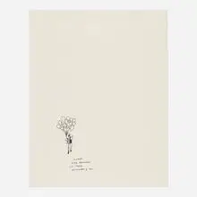 Jason Polan, Woman with Balloons on Canal December 5, 2011, 2011, ink on paper