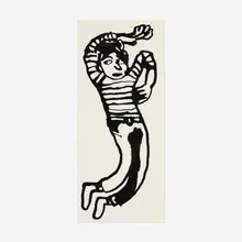 Jason Polan, Untitled (Figure), ink on paper