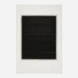 Adja Yunkers, Echo II in Black, 1977, lithograph in colors with mixed media and embossing