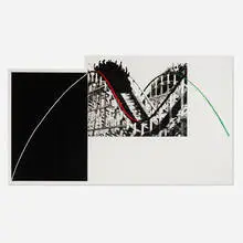 Rollercoaster by John Baldessari, 1989-1990, photogravure with aquatint in colors on Somerset Satin, sold Apr 2024
