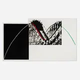 John Baldessari, Rollercoaster, 1989-1990, photogravure with aquatint in colors on Somerset Satin