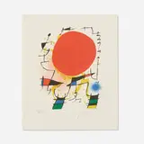 Le soleil rouge by Joan Miró, 1974, lithograph in colors, sold Apr 2024