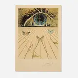 Eye of Surrealistic Time (from the Memories of Surrealism portfolio) by Salvador Dalí, 1971, etching and photolithograph in colors on Arches, sold Apr 2024