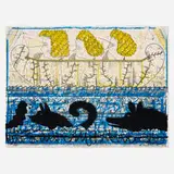 Roy De Forest, Three Blondes on a Boat, 1972, lithograph in colors on Arches
